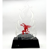 LED Promotional Light Flame Sign Fireball Cinnamon Whisky Man Cave Decor