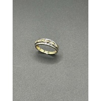 Ladies 9ct Yellow Gold Diamond Band Ring