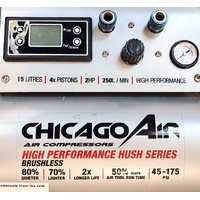 Chicago Air HUSH15SF 15L Portable Silent Air Compressor
