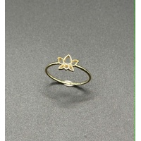 Ladies 9ct Yellow Gold Lotus Flower Ring