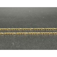 Unisex 9ct Yellow Gold Figaro Link Necklace