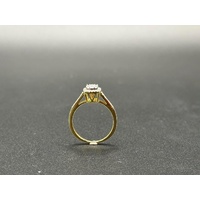 Ladies 9ct Yellow Gold Diamond Cluster Ring