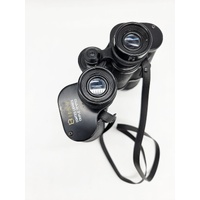 Birnie 10x50 Vintage Binoculars Coated Lenses 5° Field Black with Brown Case