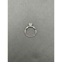 Ladies 10ct White Gold Cubic Zirconia Ring