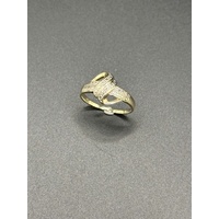 Ladies 9ct Yellow Gold Illusion Pattern Ring