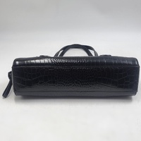 Ralph Lauren Small Satchel Croc Embossed Ladies Handbag Top Handle Shoulder