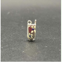 Ladies 925 Sterling Silver Flip Cell Phone Charm 