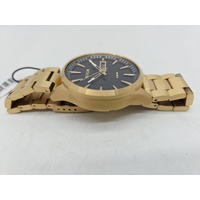 Nixon Sentry Solar Stainless Steel All Gold Black A1346-510-00 Mens Watch