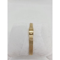 GUESS Ladies Watch Gold Tone Stainless Steel Mesh Band Champagne GW0400L2