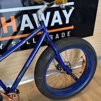 Mammoth Hyper Fat Bike 26in Blue BMX Style Single Speed Disc Brake Pegs