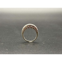 Ladies 18ct White Gold Diamond Cluster Dome Ring