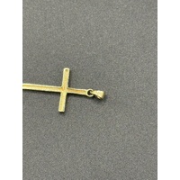 Unisex 9ct Yellow Gold Religious Cross Pendant