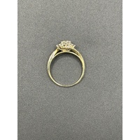 Ladies 9ct Yellow Gold Natural Diamond Ring
