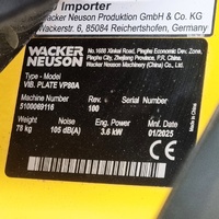 Wacker Neuson VP80A Vibratory Plate Compactor Petrol Honda GX160 Concrete Packer