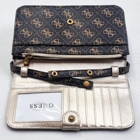 GUESS Noelle Phone Crossbody Wallet Bag Brown Logo Print Shoulder Purse