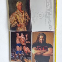 1998 Panini WCW nWo Superstars Photocard Collector Album Incomplete Wrestling Card Binder