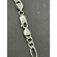 Mens 925 Sterling Silver Figaro Link Necklace