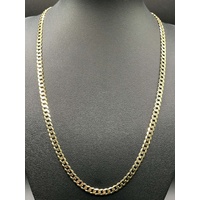 Unisex 9ct Yellow Gold Curb Link Necklace