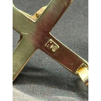  Unisex 9ct Yellow Gold Religious Crucifix Pendant