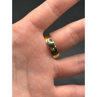 Unisex 18ct Yellow Gold Plain Band Ring