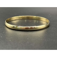 Ladies 9ct Yellow Gold Round Bangle