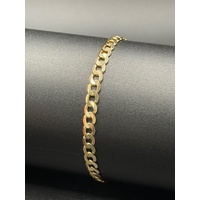 Unisex 9ct Yellow Gold Curb Link Bracelet