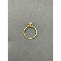  Ladies 9ct Yellow Gold Lab Grown Diamond Ring