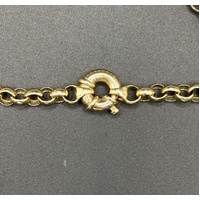 Ladies 9ct Yellow Gold Belcher Link Bracelet