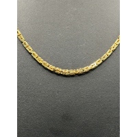 Unisex 18ct Yellow Gold Wheat Link Necklace
