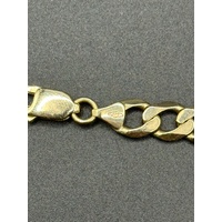 Unisex 9ct Yellow Gold Curb Link Bracelet