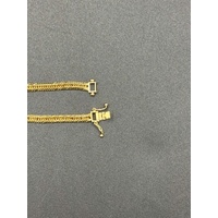 Unisex 18ct Yellow Gold Tight Curb Link Bracelet