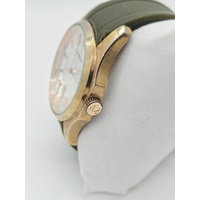 Emporio Armani AR-3332 Unisex Gold Toned Muted Green Strap Analogue Watch