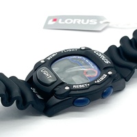 Lorus R2351AX-9 Sports Digital Alarm Chronograph Watch Black Blue With Box