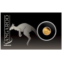 2025 Perth Mint Mini Kangaroo Gold Coin 0.5g 9999 Fine Gold $2 Australia in Card