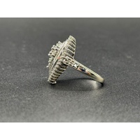 Ladies 10ct White Gold Diamond Cluster Multi-Halo Ring