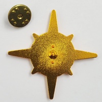 Pokemon Sun Collector's Gold Metal Pin Badge Official Collectible with Display Box
