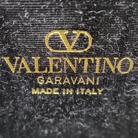 Authentic Valentino Garavani VSLING Mini Black Sequin Top Handle Bag Gold Chain