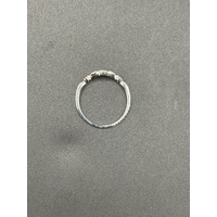 Ladies 18ct White Gold Diamond Crown Ring