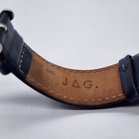 JAG Sandown J2849 Mens Watch Blue Dial Genuine Perforated Leather 5ATM