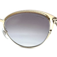 BVLGARI BV6083 2018/8G Womens Cat Eye Sunglasses Black Pale Gold Grey Italy