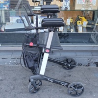 Aspire Vogue Forearm Seat Walker Rollator 150kg White Black