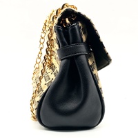 Juicy Couture The Glam Shoulder Bag Gold Bronze Heart Chain Handbag