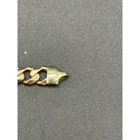 Unisex 9ct Yellow Gold Curb Link Bracelet