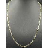 Unisex 9ct Yellow Gold Figaro Link Necklace
