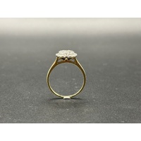 Ladies 14ct Yellow Gold Diamond Cluster Ring