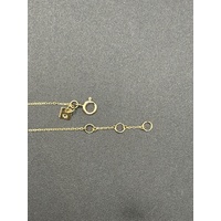Ladies 14ct Yellow Gold Blue & White Stone Evil Eye Bracelet
