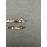 Ladies 17ct Rose Gold Paperclip Link Necklace