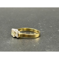 Ladies 18ct Yellow & White Gold Diamond Three-Stone Ring