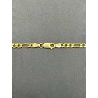 Unisex 10ct Yellow Gold Figaro Link Necklace