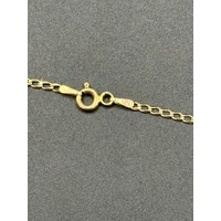 Unisex 9ct Yellow Gold Curb Link Chain with Cross Pendant